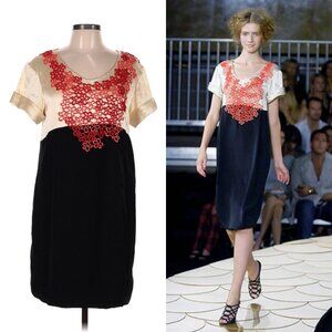 3.1 Phillip Lim 6 Runway dress 2008 SS Cream/Red/coral/black